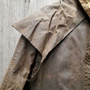 Full Length Oilskin Slicker *gc, dirty, older, folded & curled, thin edges