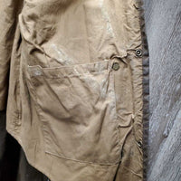 Full Length Oilskin Slicker *gc, dirty, older, folded & curled, thin edges
