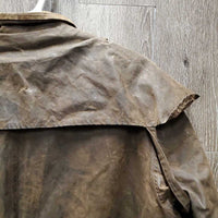 Full Length Oilskin Slicker *gc, dirty, older, folded & curled, thin edges
