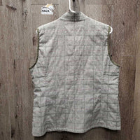 Thin Vest, zipper *gc, older, undone stitching, cut tag, faded, snags
