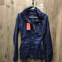 Light Jacket, Collar Hood, Belt, Zipper & snaps *xc, mnr stains
