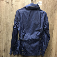 Light Jacket, Collar Hood, Belt, Zipper & snaps *xc, mnr stains
