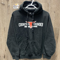 LS Sweatshirt Hoodie, Pull On "Country Thunder" *vgc/xc, mnr hair & pills
