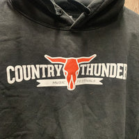 LS Sweatshirt Hoodie, Pull On "Country Thunder" *vgc/xc, mnr hair & pills
