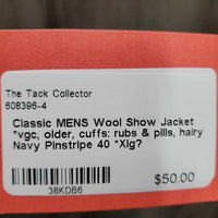 MENS Wool Show Jacket *vgc, older, cuffs: rubs & pills, hairy
