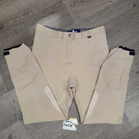 Hvy Cotton1 Breeches *gc/fair, older, seat seam: frays & pulled, stains, pilly edges
