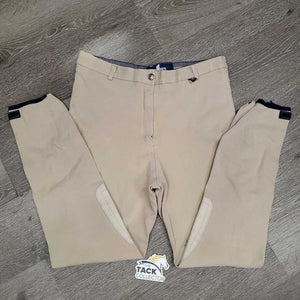 Hvy Cotton1 Breeches *gc/fair, older, seat seam: frays & pulled, stains, pilly edges