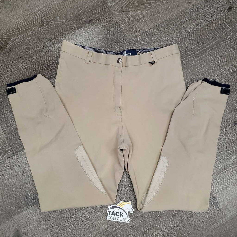 Hvy Cotton1 Breeches *gc/fair, older, seat seam: frays & pulled, stains, pilly edges