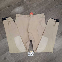 Hvy Cotton1 Breeches *gc/fair, older, seat seam: frays & pulled, stains, pilly edges
