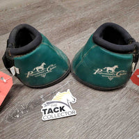 Pr No Turn Bell Boots, Velcro *fair/gc, mnr dirt, frayed edges, dirty, lining hole, crumpled, older
