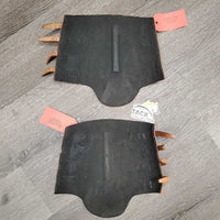 Pr Closed Leather Brushing Boots, Buckles, Neoprene Lining *like new, lining: dents & chips, older
