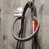 Rsd/Flat Bridle *gc/fair, stiff, dry, creases, faded, mnr dirt/residue, mismatched, tight keeper, xholes
