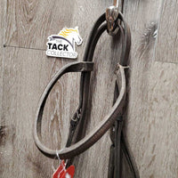 Rsd/Flat Bridle *gc/fair, stiff, dry, creases, faded, mnr dirt/residue, mismatched, tight keeper, xholes
