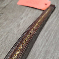 Leather Browband, Chain *vgc, mnr dirt & hair, stiff, rubs
