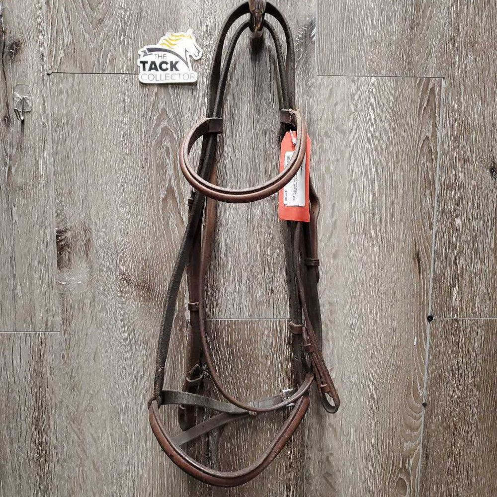 Rsd Leather Bridle *BROKEN Cheek, gc/fair, rubs, creases, dirt, jockies