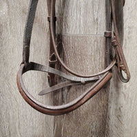 Rsd Leather Bridle *BROKEN Cheek, gc/fair, rubs, creases, dirt, jockies
