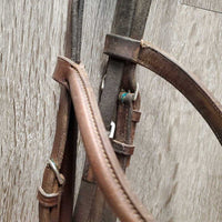 Rsd Leather Bridle *BROKEN Cheek, gc/fair, rubs, creases, dirt, jockies
