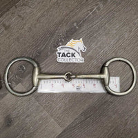 Thick/Hvy Med Eggbutt Snaffle Bit *gc, clean, spots, stains, loose joints, rust, scratches, chews, older