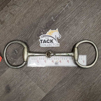 Thick/Hvy Med Eggbutt Snaffle Bit *gc, clean, spots, stains, loose joints, rust, scratches, chews, older
