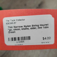 Thin Narrow Nylon String Haynet *gc, clean, stains, older, mnr rubs