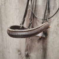 Flat Bridle *gc/fair, NO browband, scrapes, Broken & loose keepers, v.stiff, v.dry
