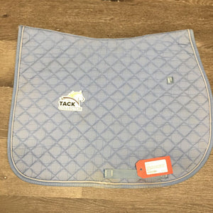 Quilt Jumper Saddle Pad, 1x piping *gc, mnr dirt, stains, hair, pills, rubbed torn binding,cut tabs