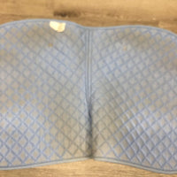 Quilt Jumper Saddle Pad, 1x piping *gc, mnr dirt, stains, hair, pills, rubbed torn binding,cut tabs
