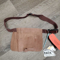 Suede Braiding Pouch, 1 Plastic Needle *vgc, clean, stains, edge rubs
