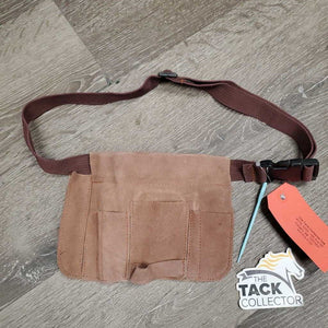 Suede Braiding Pouch, 1 Plastic Needle *vgc, clean, stains, edge rubs