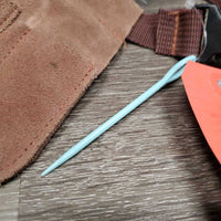 Suede Braiding Pouch, 1 Plastic Needle *vgc, clean, stains, edge rubs