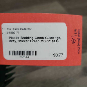 Plastic Braiding Comb Guide *gc, dirty, sticker