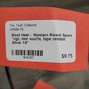 Boot Heel - Western Rowel Spurs *vgc, mnr scuffs, tape residue
