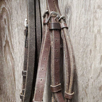 Rsd Bridle *gc, dry, tight keeper, rubs, dirty, repaired throat
