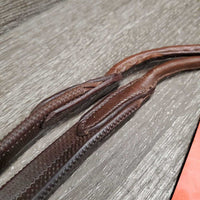 Monocrown Soft Fine Rolled Figure 8 Bridle & Rolled Rubber Reins, tag *xc/like new, older, xholes, film

