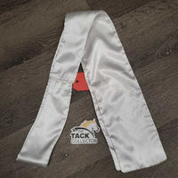 Satin Stock Tie *gc, edge frays/threads, snags, untied
