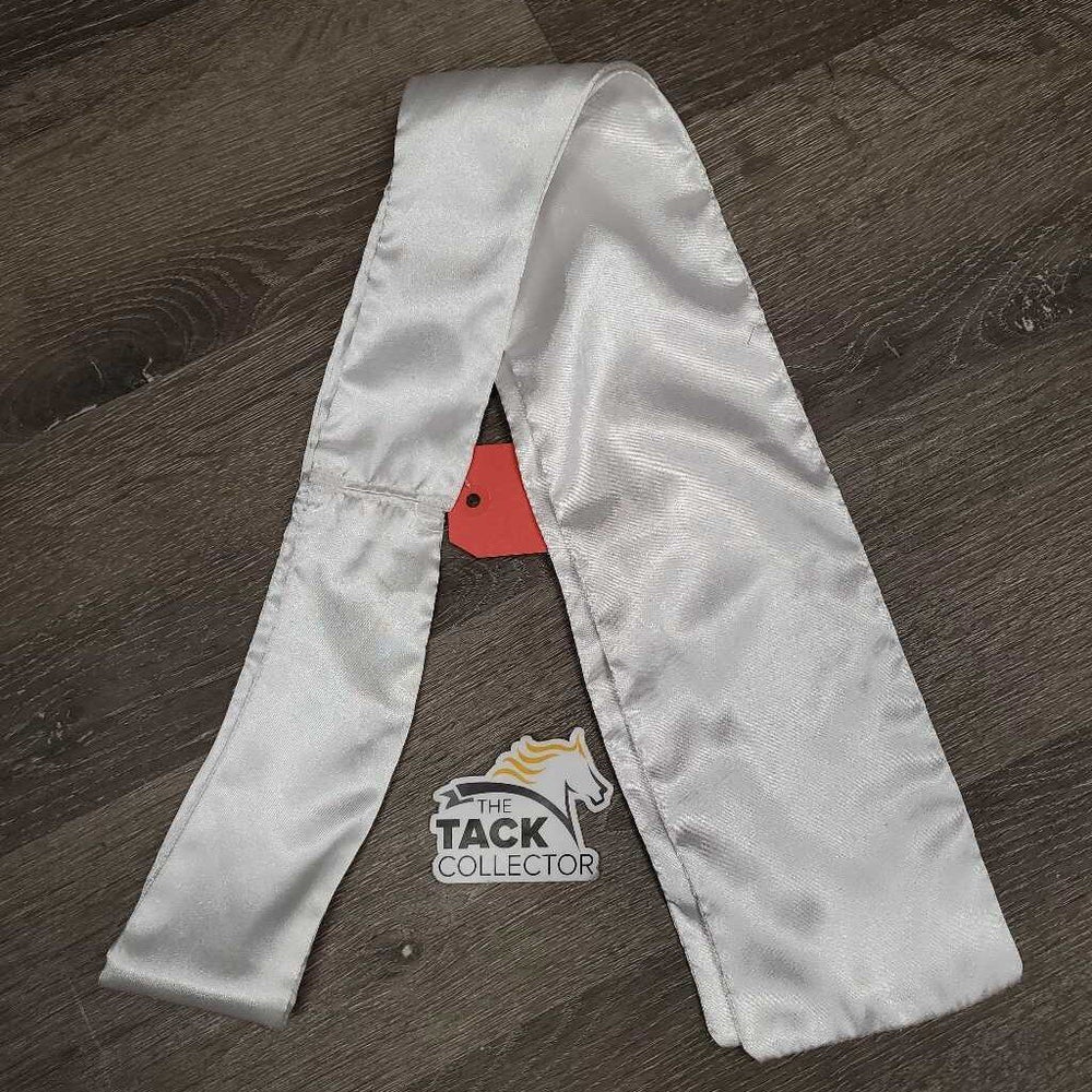Satin Stock Tie *gc, edge frays/threads, snags, untied