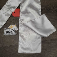 Satin Stock Tie *gc, edge frays/threads, snags, untied
