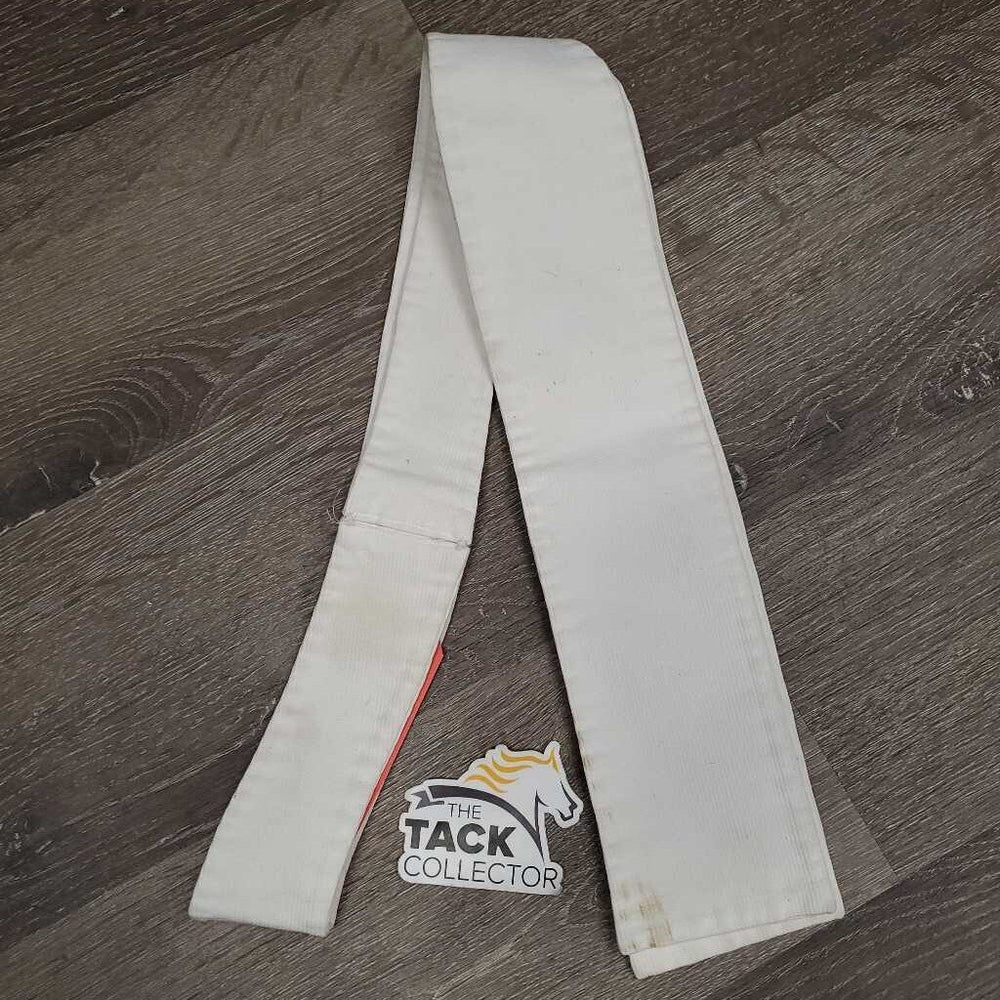 Heavy Cotton Stock Tie *gc/fair, older, stained, seam puckers, older, untied