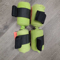4 Stretchy Cotton Leg Wraps *gc/fair, clean, stains, dingy, mnr frayed edges, torn/holes
