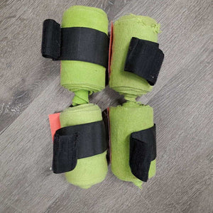 4 Stretchy Cotton Leg Wraps *gc/fair, clean, stains, dingy, mnr frayed edges, torn/holes