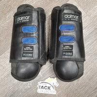 Front & Hind Closed Cross Country Boots, velcro *gc, rubs, clean, hairy, scrapes, frays, rough edges
