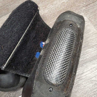 Front & Hind Closed Cross Country Boots, velcro *gc, rubs, clean, hairy, scrapes, frays, rough edges
