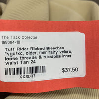 Ribbed Breeches *vgc/xc, older, mnr hairy velcro, loose threads & rubs/pills inner waist
