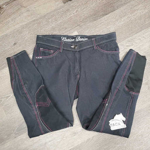 Euroseat Breeches *vgc, mnr faded, seam puckers, curled waistband, loose button thread