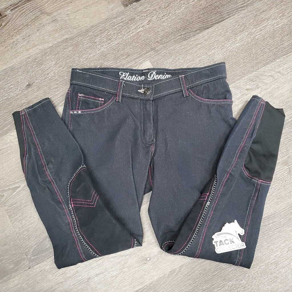 Euroseat Breeches *vgc, mnr faded, seam puckers, curled waistband, loose button thread