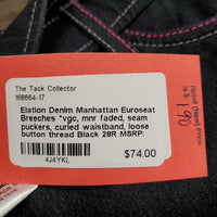 Euroseat Breeches *vgc, mnr faded, seam puckers, curled waistband, loose button thread
