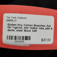 Hvy Cotton Breeches, Pull On *vgc/xc, mnr faded, rubs, pills & dents, older
