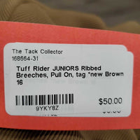 JUNIORS Ribbed Breeches, Pull On, tag *new
