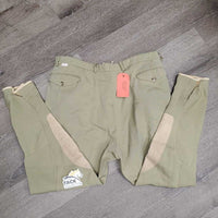 MENS Breeches *rough inner edges, mnr stains, loose seat seams, older
