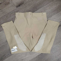 Hvy Breeches *vgc, older, inner rubs & pills, repair, stain, older, snags, loose seam stitches
